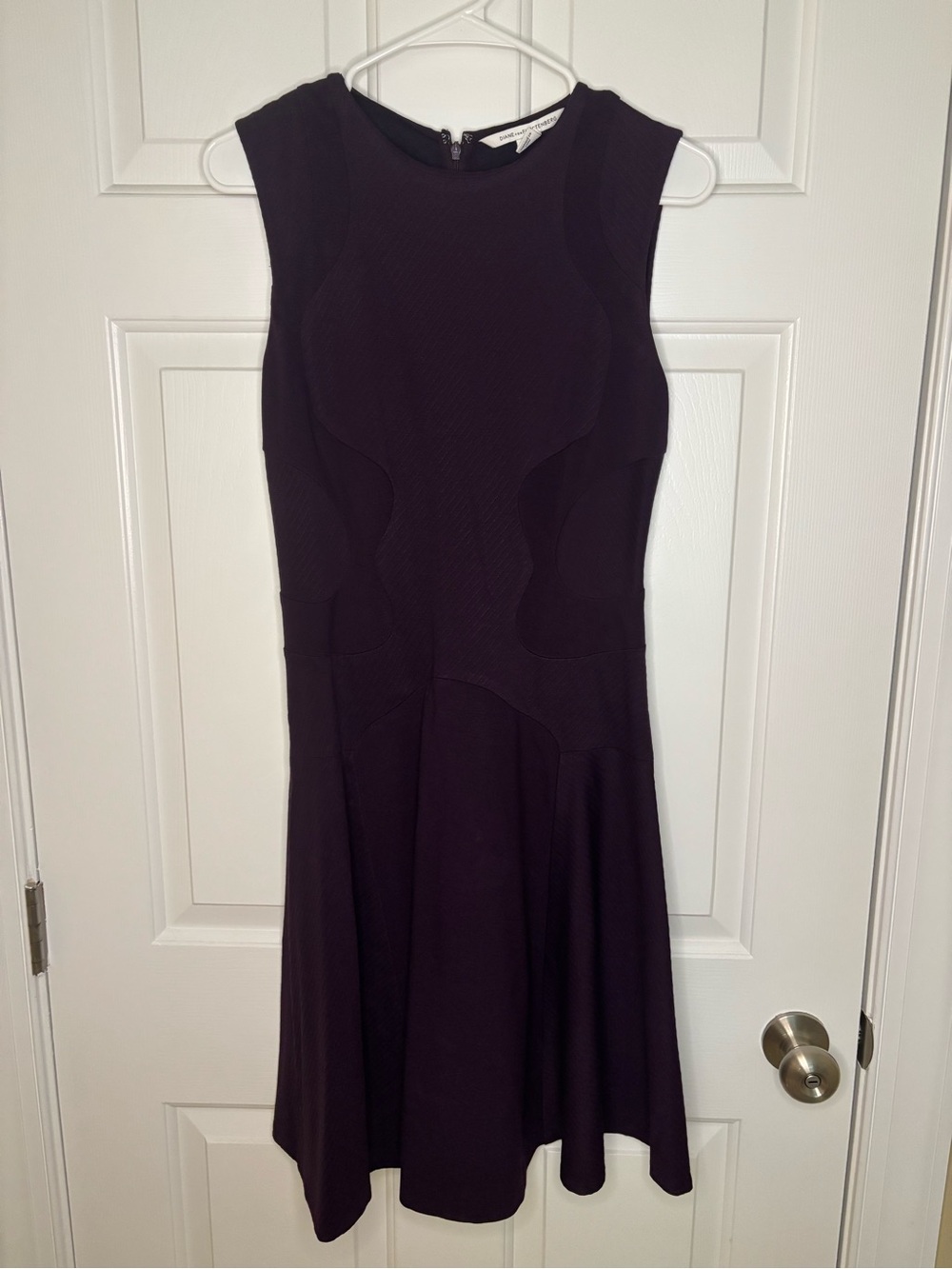 Diane Von Furstenberg Deep Purple Mini Dress